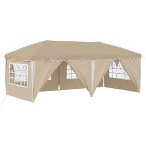 vidaXL &Uuml;hepuuline peotelk 575 x 288 x 245 cm Kreemjas