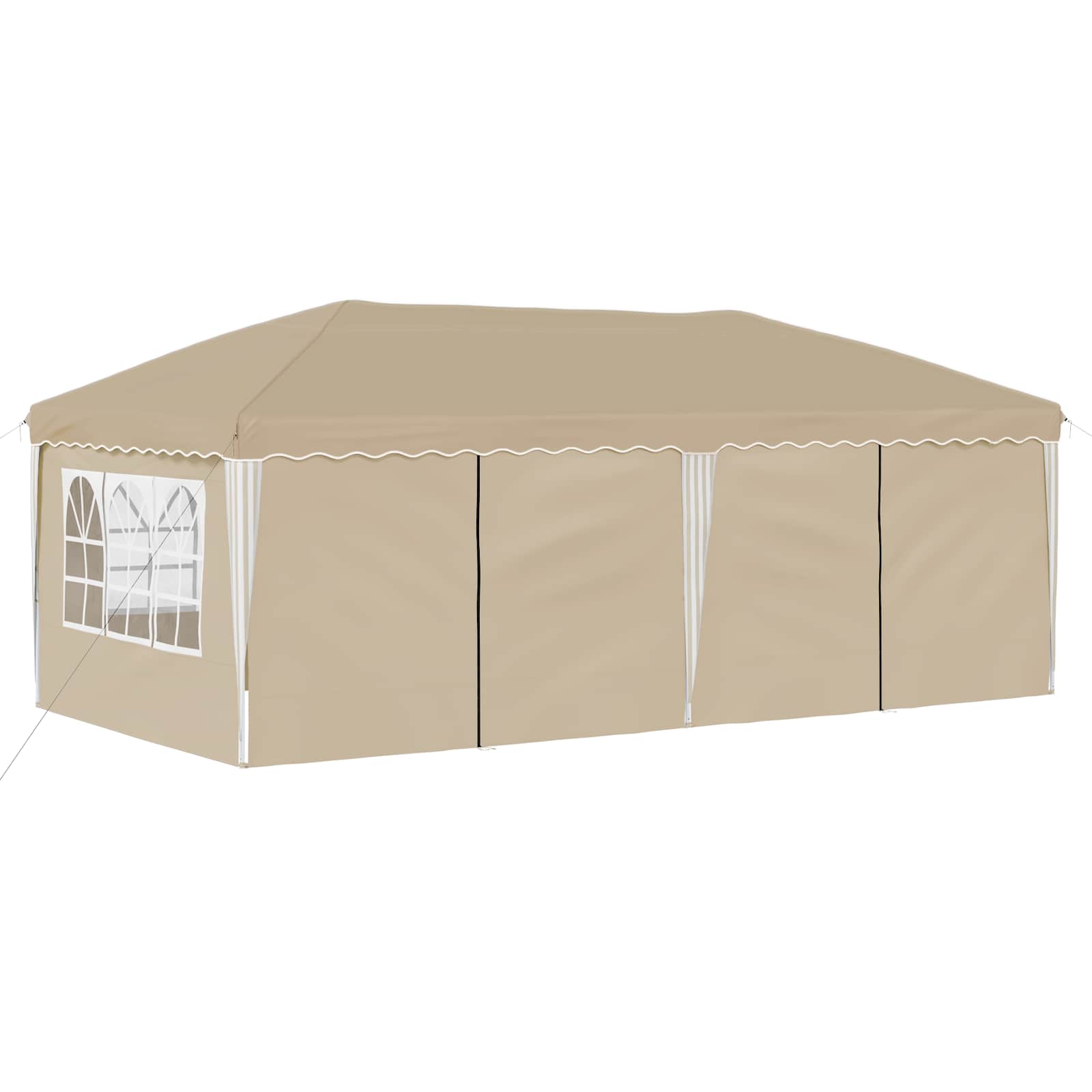 Pop-up Feesttent 575 x 288 x 245 cm Crèmekleurig image 4