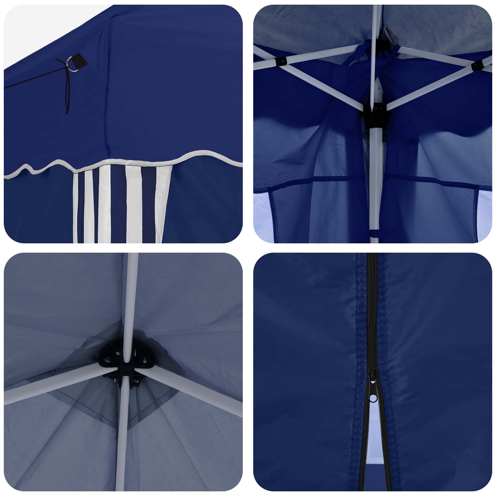 Pop-up Feesttent 575 x 288 x 245 cm Blauw image 11