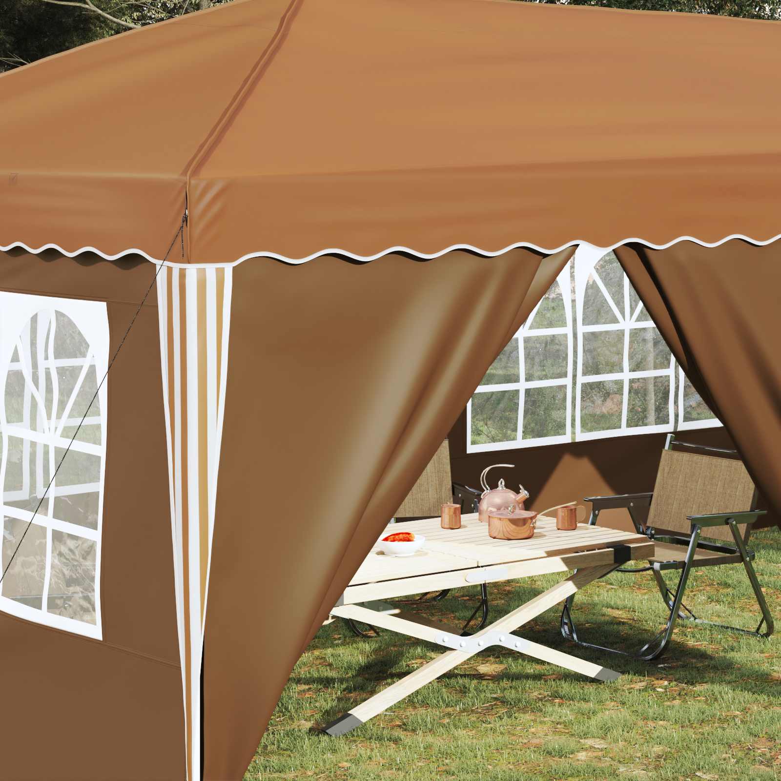 Pop-up Feesttent 575 x 288 x 245 cm Beige image 3