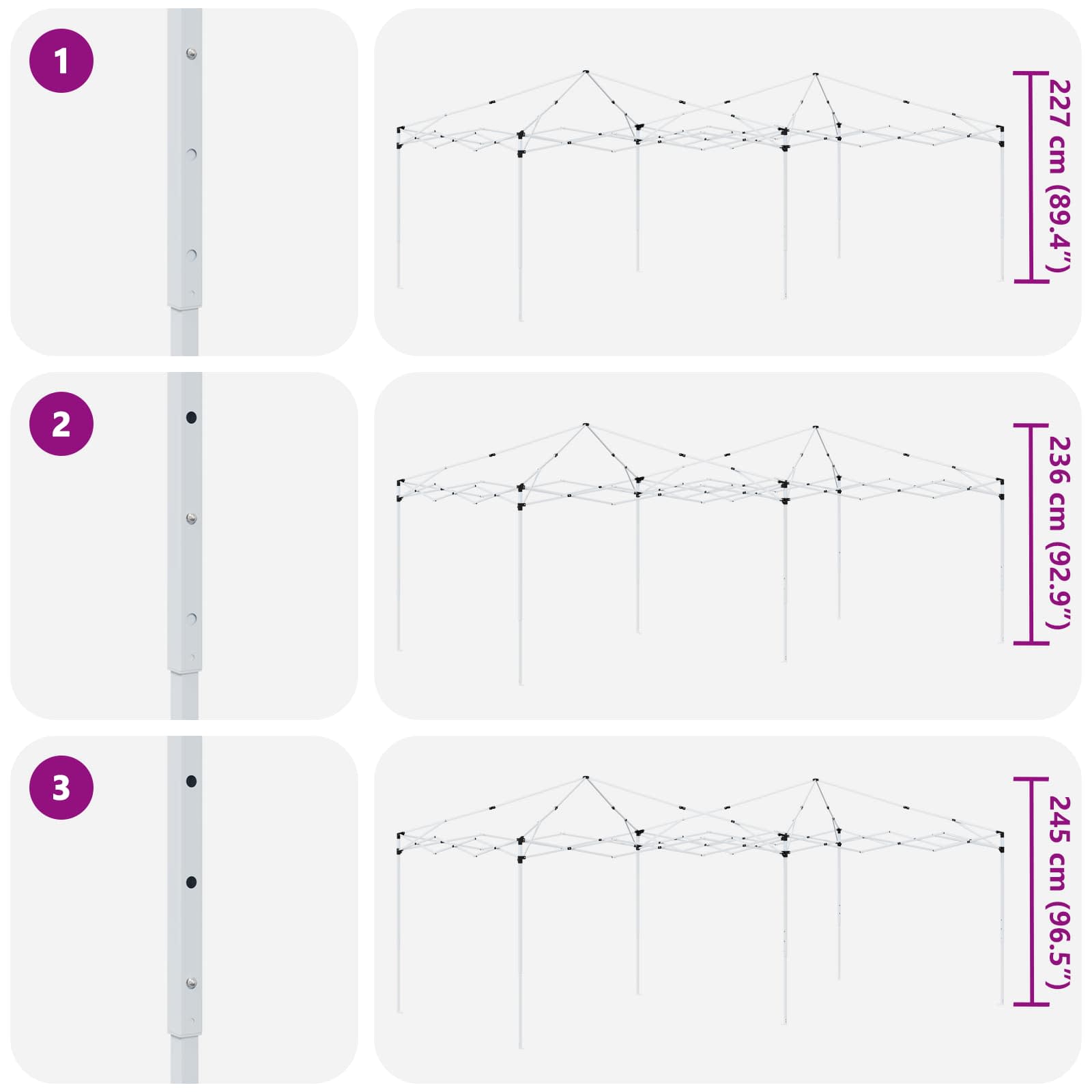 Pop-up Feesttent 575 x 288 x 245 cm Groen image 14