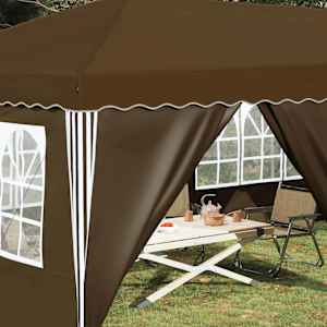 Párty stan s výsuvným stánkem 575 x 288 x 245 cm Taupe - obrázek 3