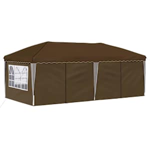 Párty stan s výsuvným stánkem 575 x 288 x 245 cm Taupe - obrázek 4