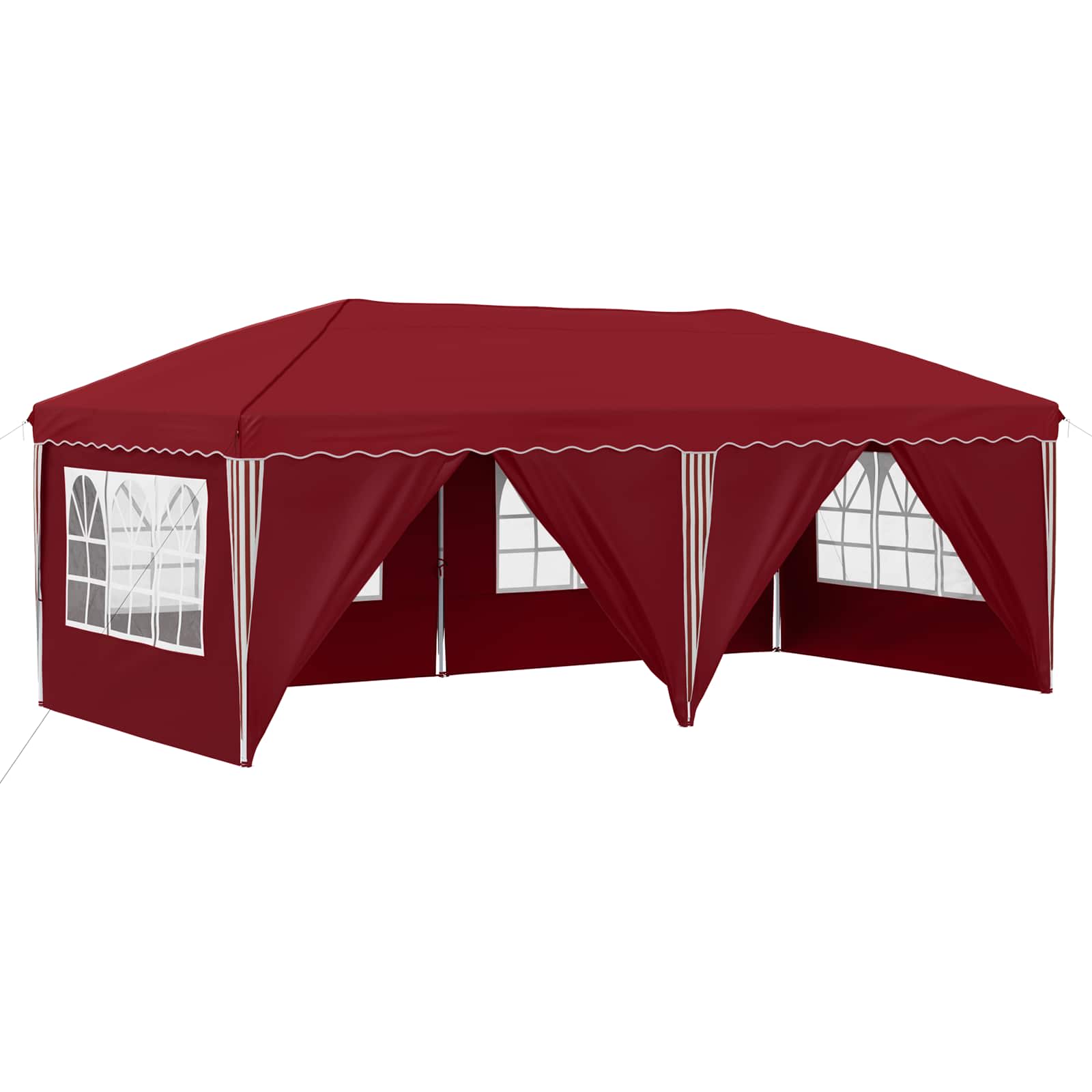 Pop-up Feesttent 575 x 288 x 245 cm Bordeauxrood image 2