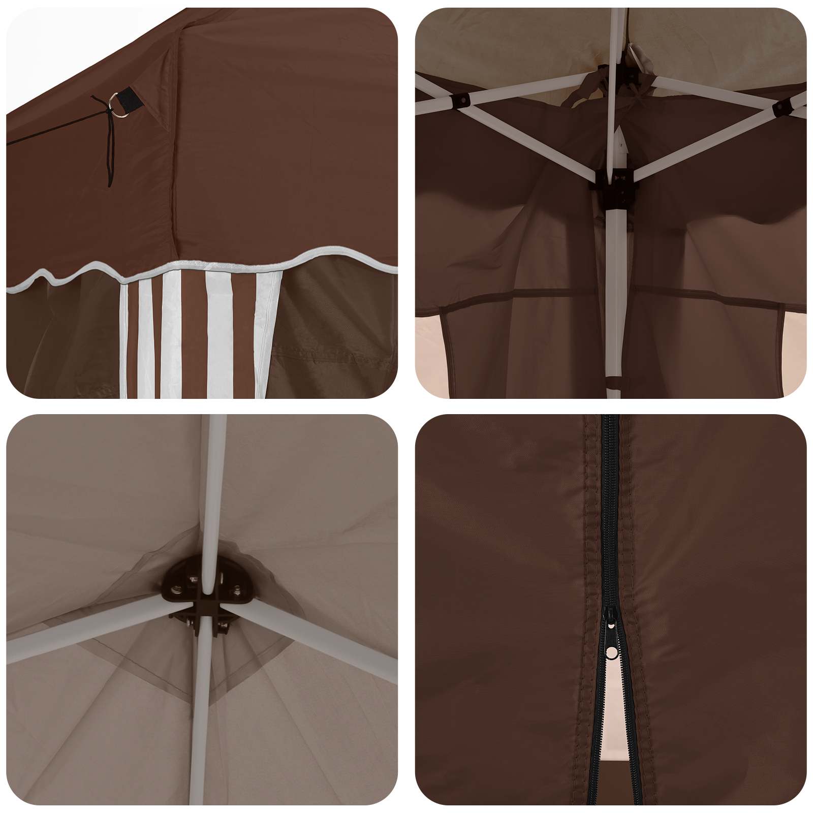 Pop-up Feesttent 575 x 288 x 245 cm Bruin image 11