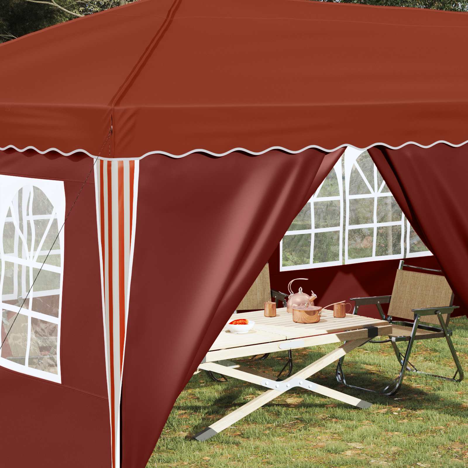 Pop-up Feesttent 575 x 288 x 245 cm Terracotta image 3