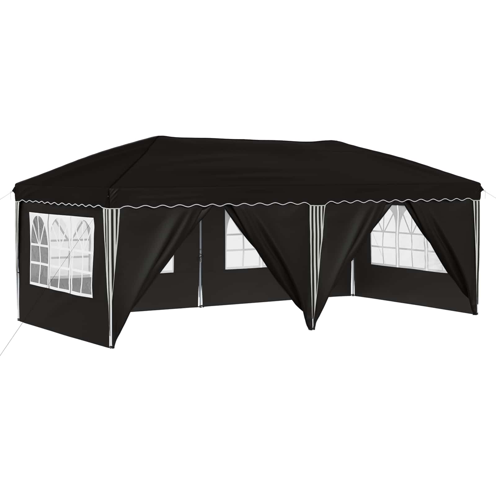 Pop-up Feesttent 575 x 288 x 245 cm Zwart image 2