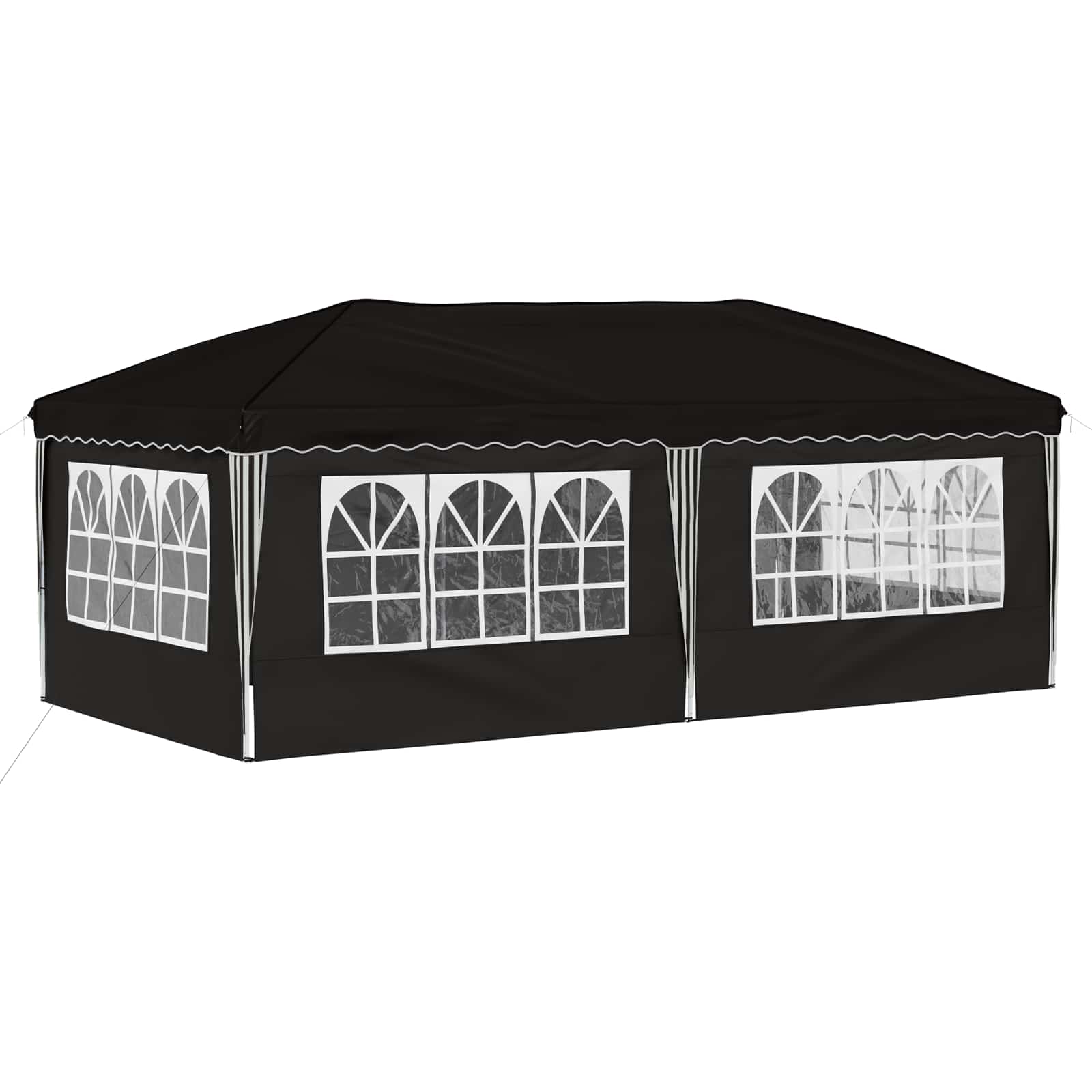 Pop-up Feesttent 575 x 288 x 245 cm Zwart image 8