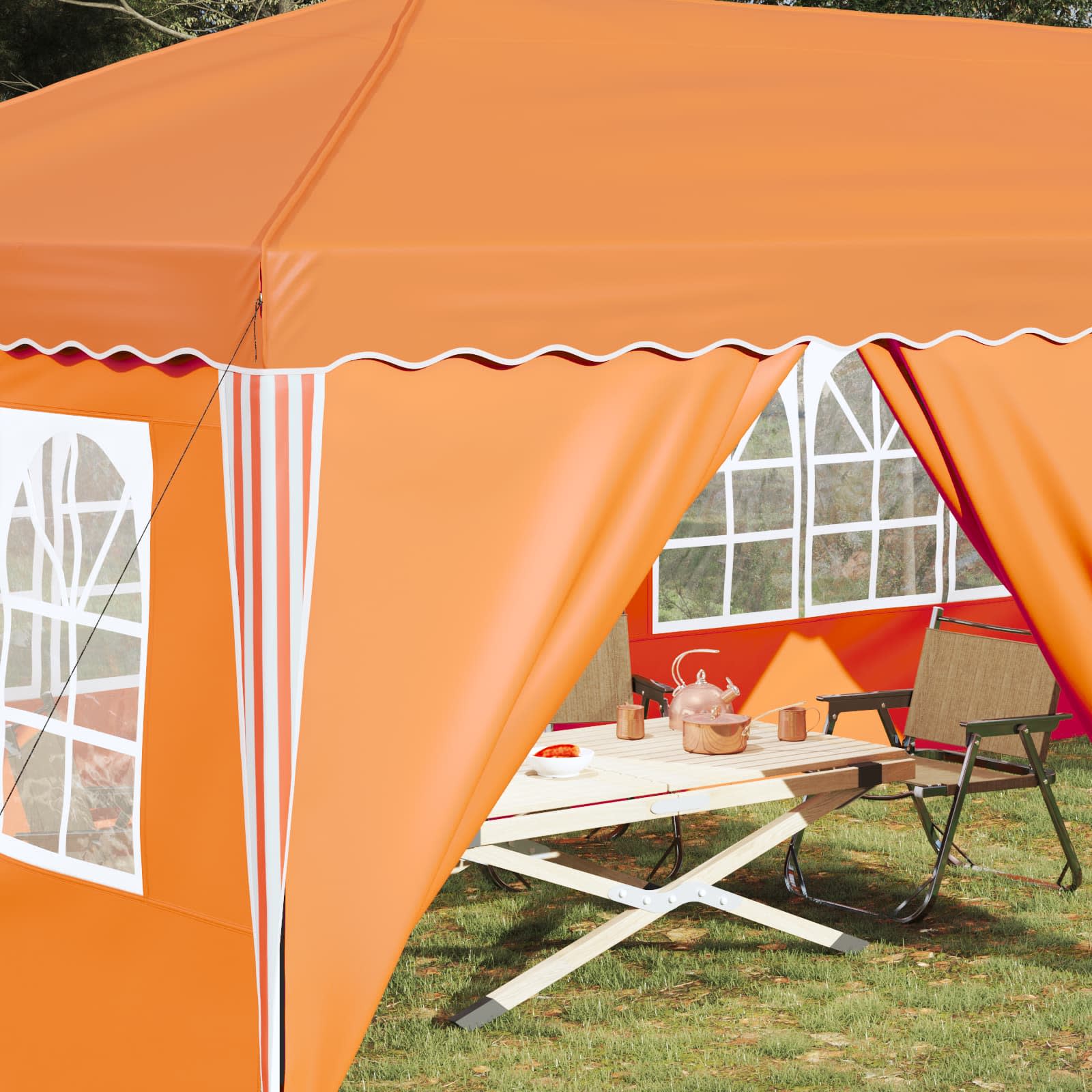 Pop-up Feesttent 575 x 288 x 245 cm Oranje image 3