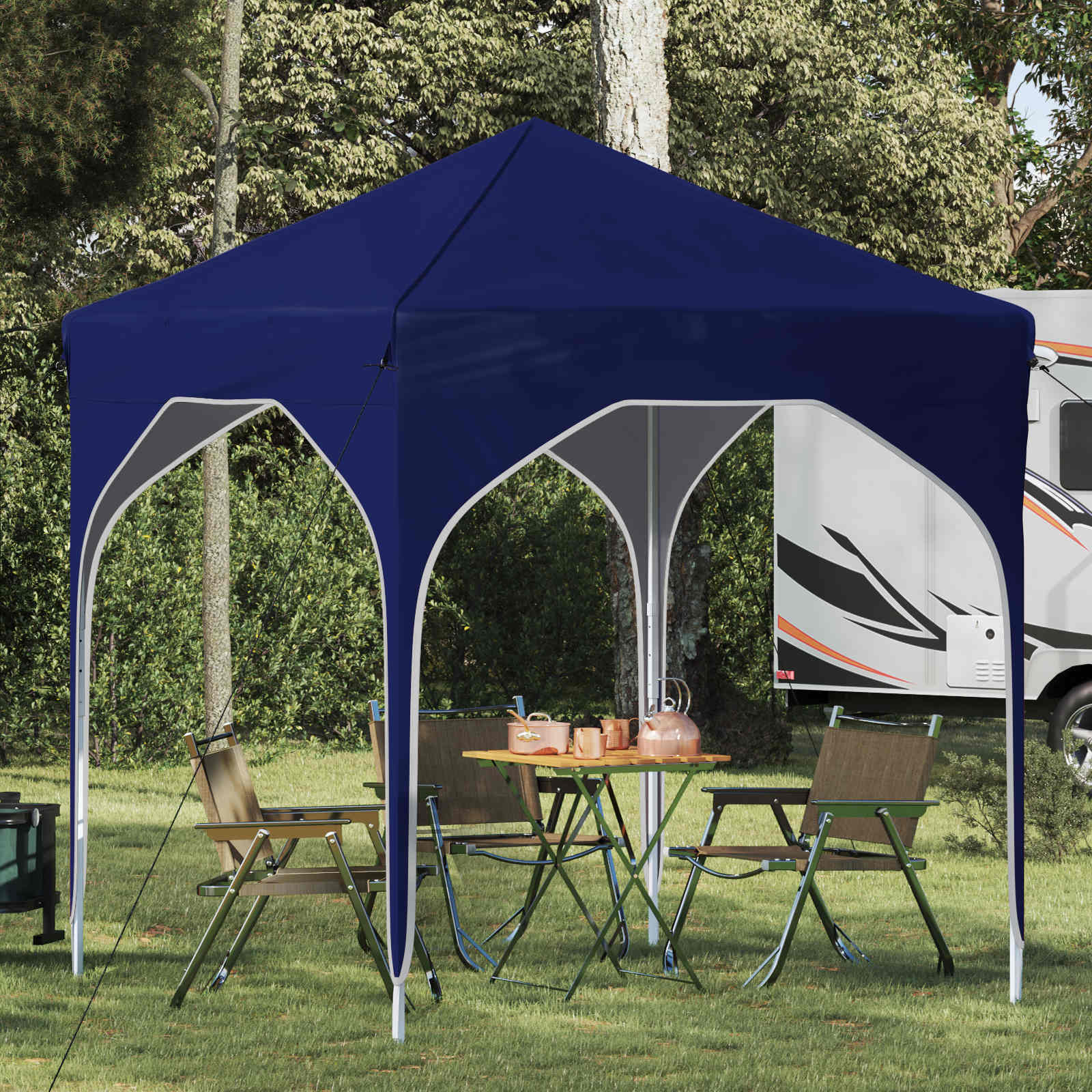 vidaXL Cort de Petrecere Pop-up 194 x 194 x 245 cm albastru