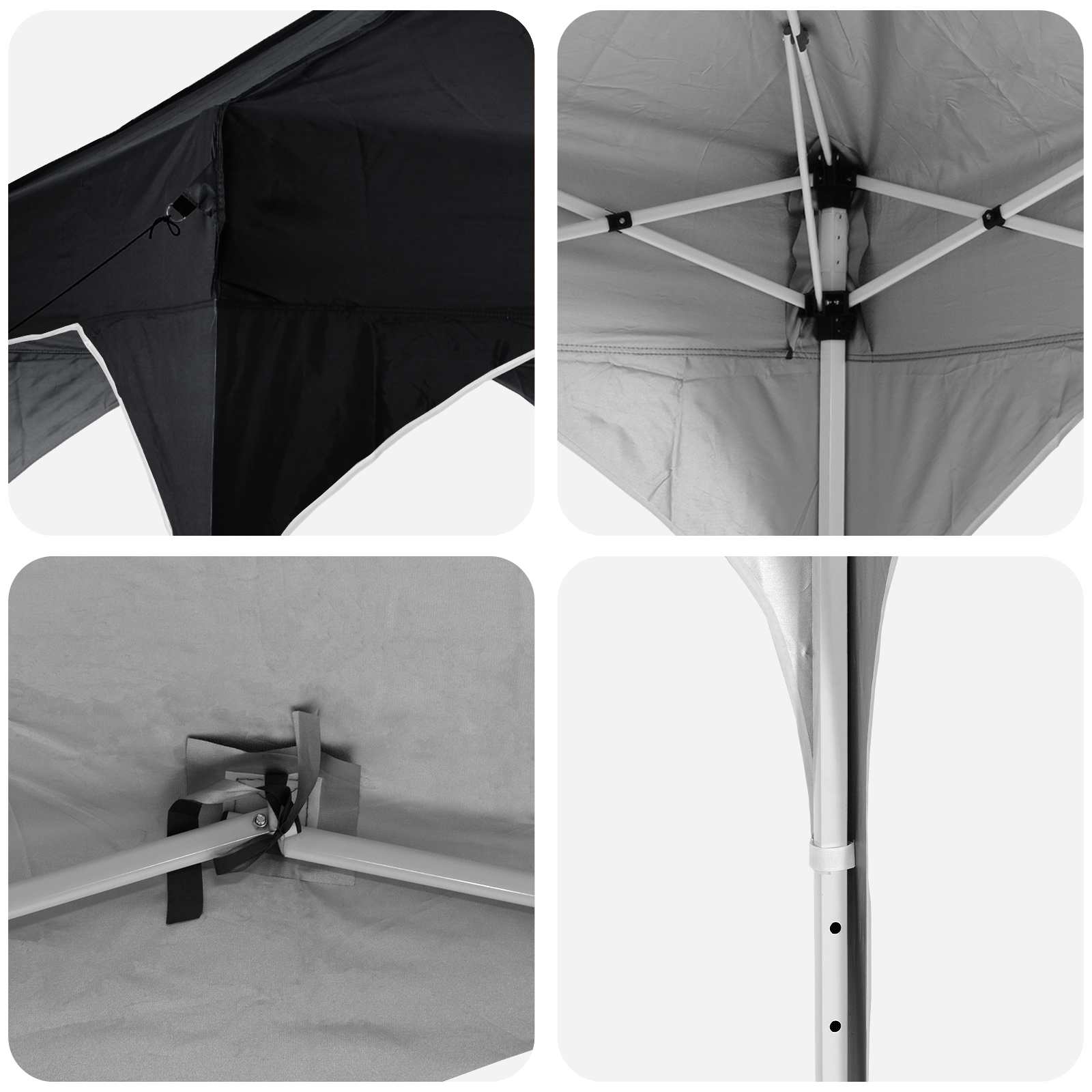 Pop-up Feesttent 194 x 194 x 245 cm Antraciet image 9