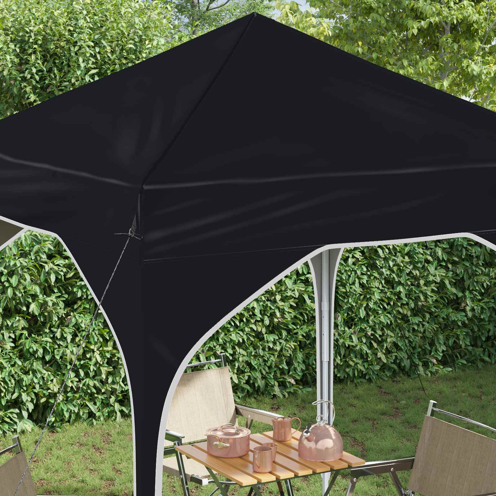 Pop-up Feesttent 194 x 194 x 245 cm Antraciet image 4