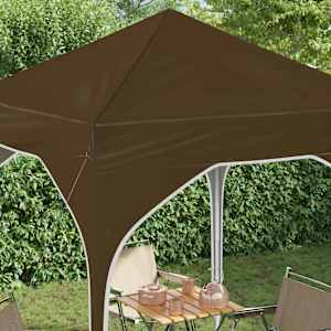Párty stan s výsuvným stánkem 194 x 194 x 245 cm Taupe - obrázek 4