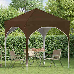 Párty stan s výsuvným stánkem 194 x 194 x 245 cm Taupe - obrázek 3