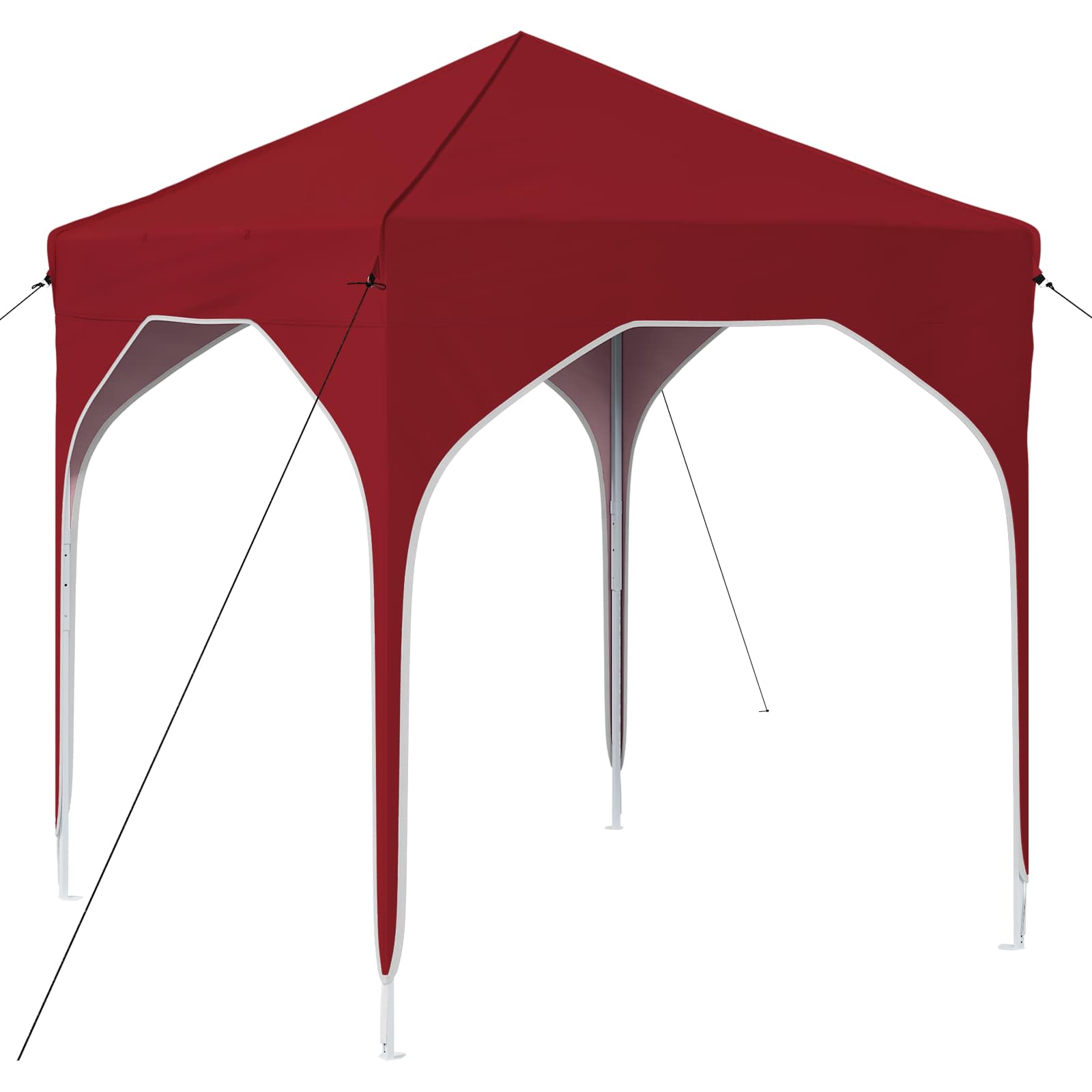 Pop-up Feesttent 194 x 194 x 245 cm Bordeauxrood image 2