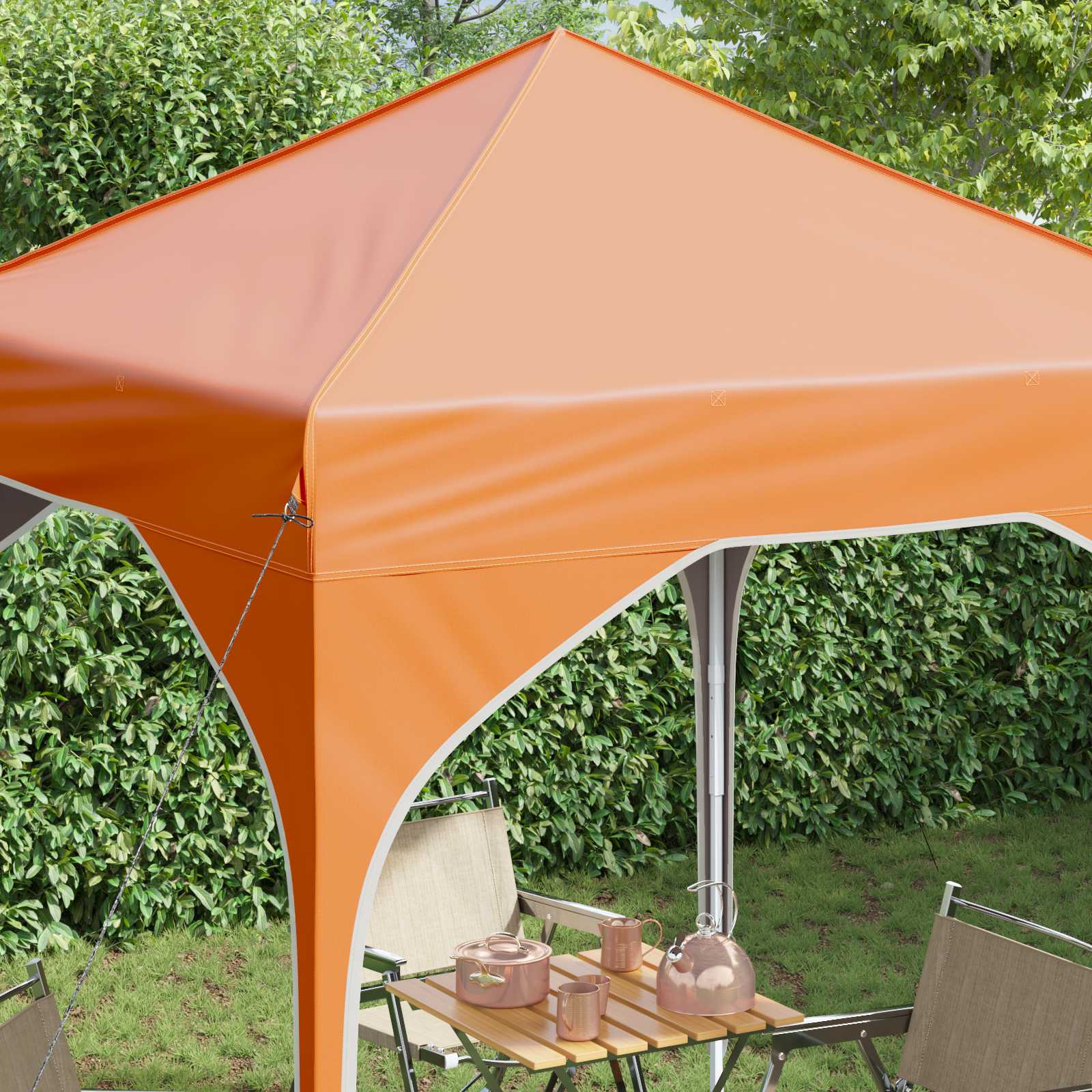 Pop-up Feesttent 194 x 194 x 245 cm Oranje image 4
