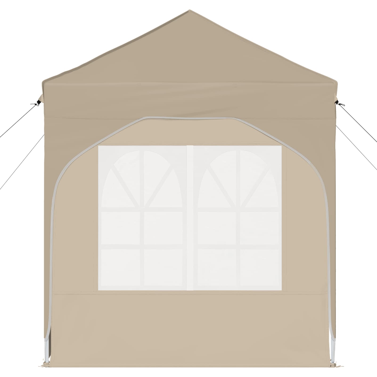 Pop-up Feesttent 192 x 192 x 245 cm Crèmekleurig image 7