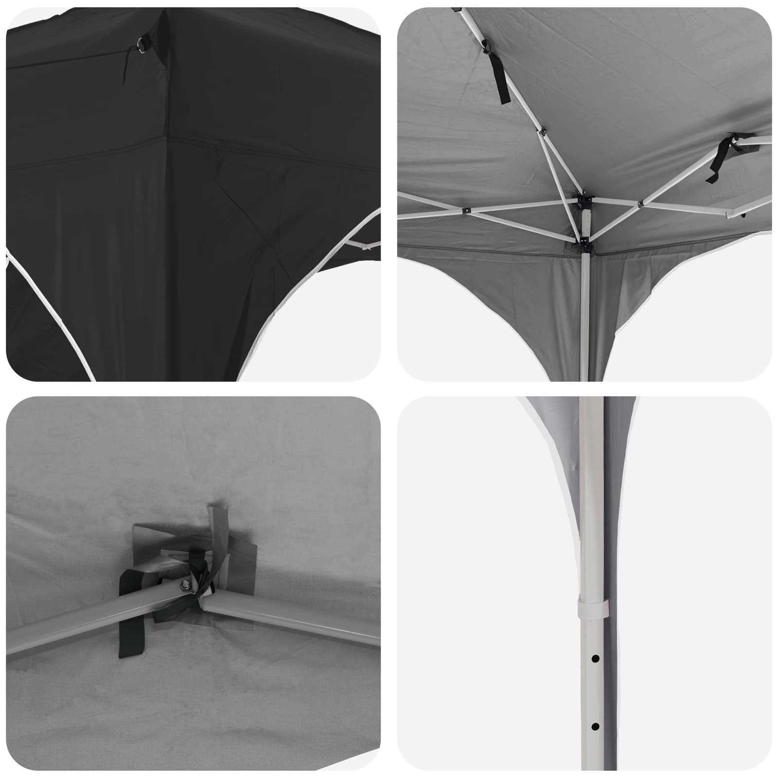 Pop-up Feesttent 192 x 192 x 245 cm Antraciet image 11