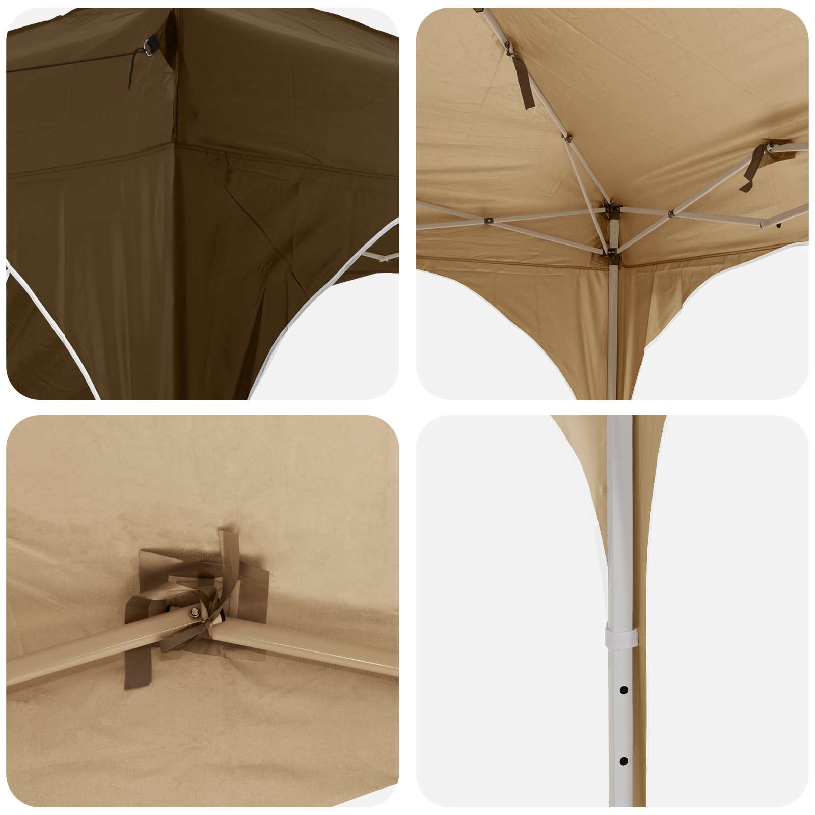 Pop-up Feesttent 192 x 192 x 245 cm Taupe image 11