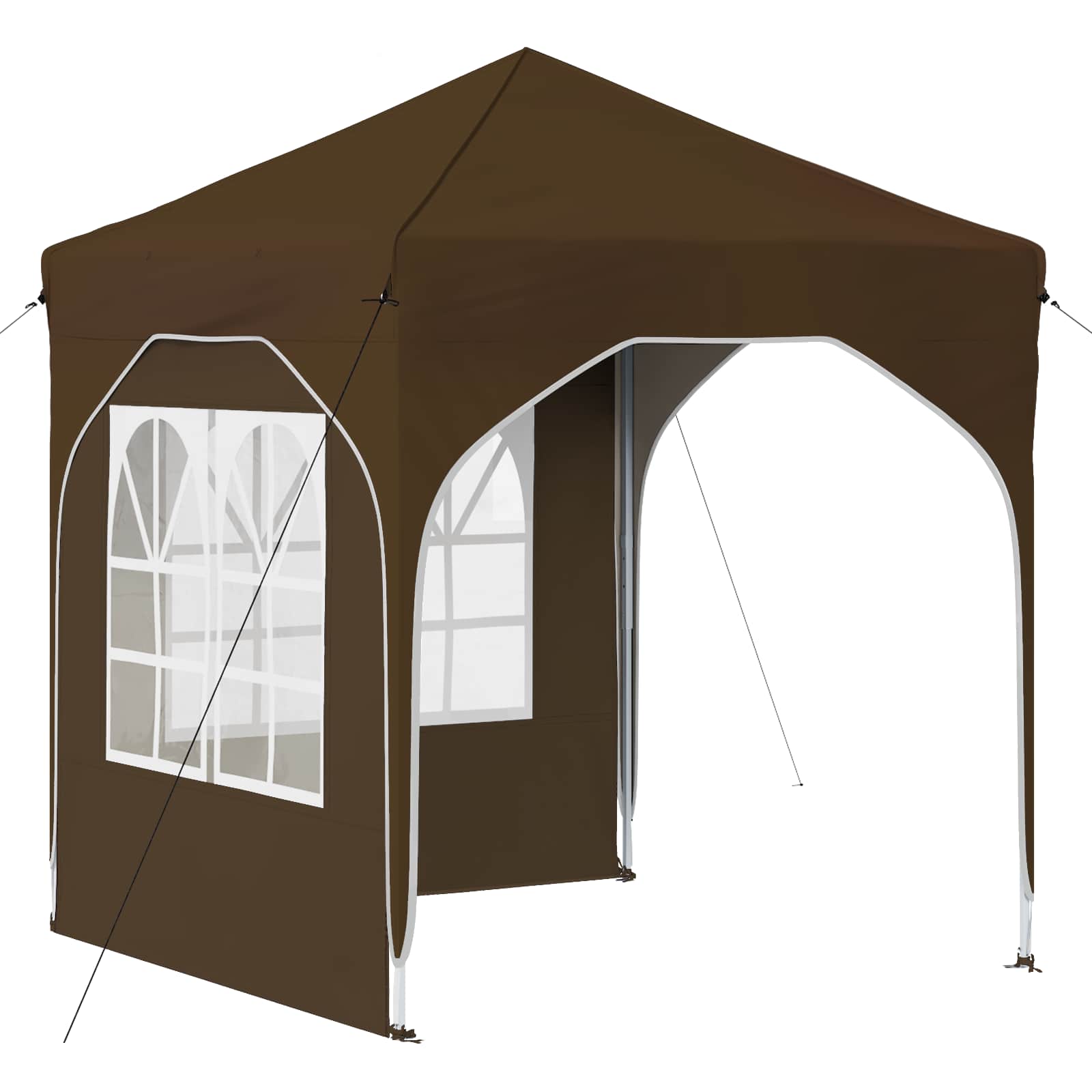 Pop-up Feesttent 192 x 192 x 245 cm Taupe image 2