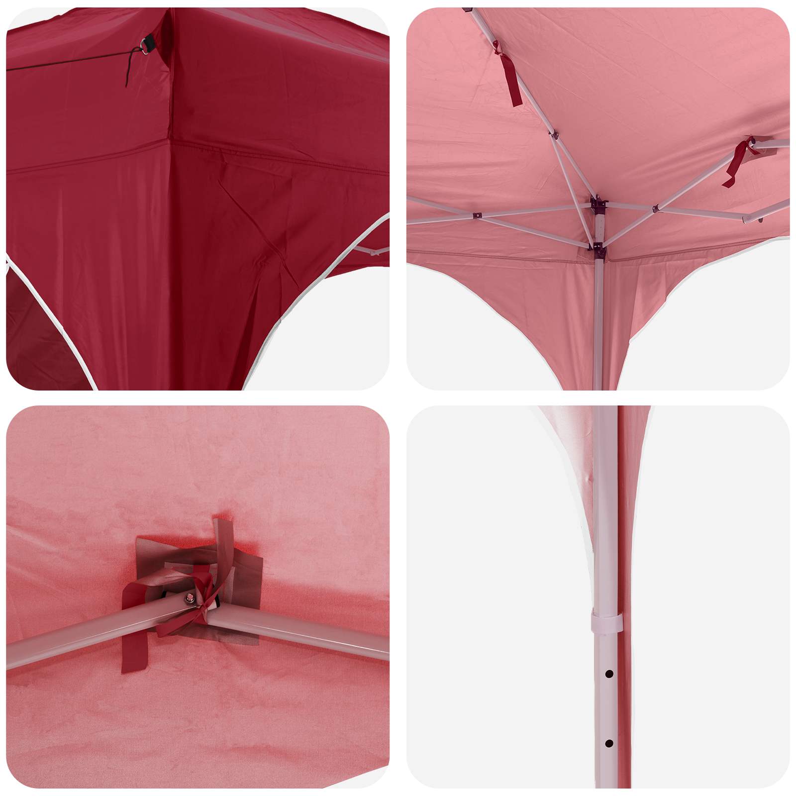 Pop-up Feesttent 192 x 192 x 245 cm Bordeauxrood image 11