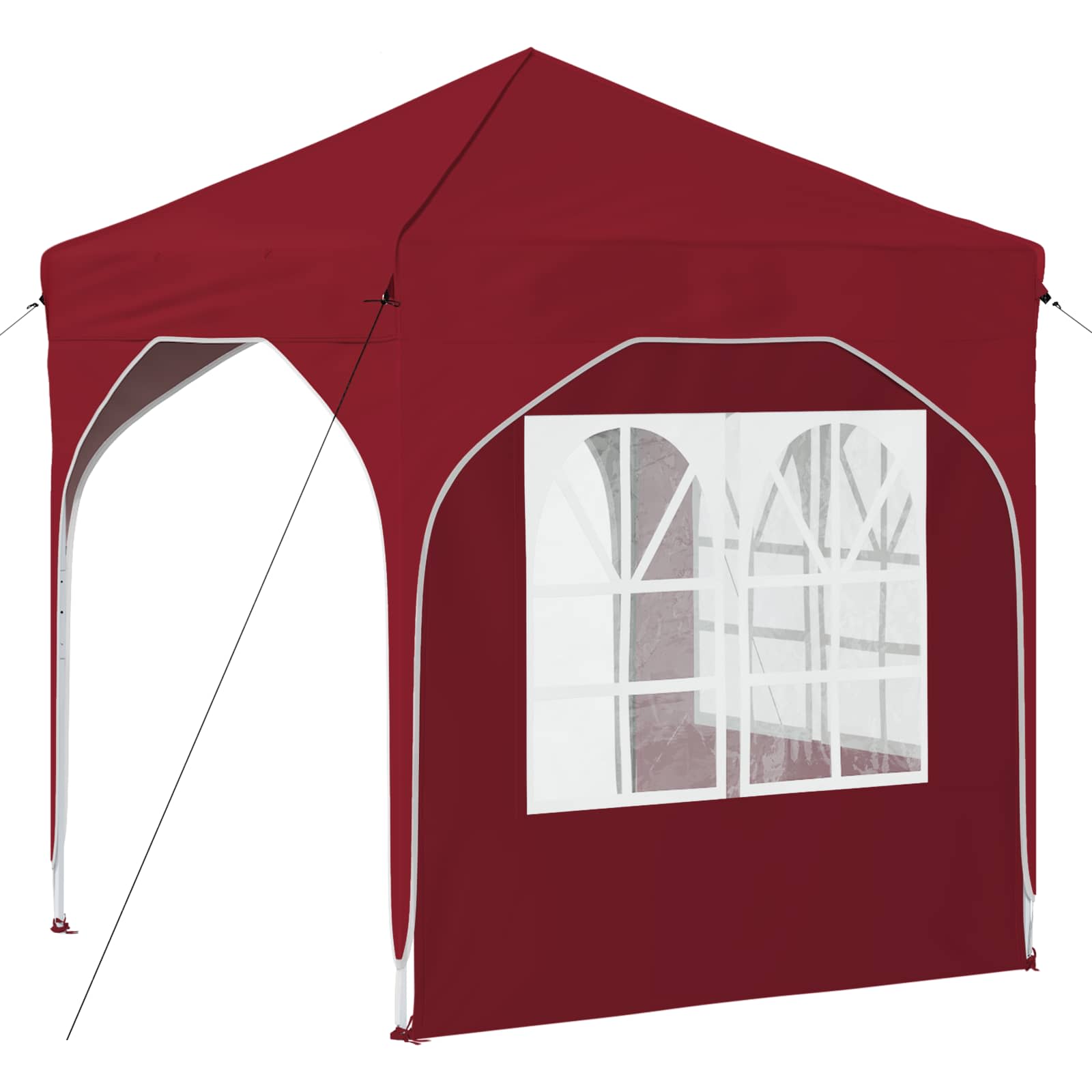 Pop-up Feesttent 192 x 192 x 245 cm Bordeauxrood image 8
