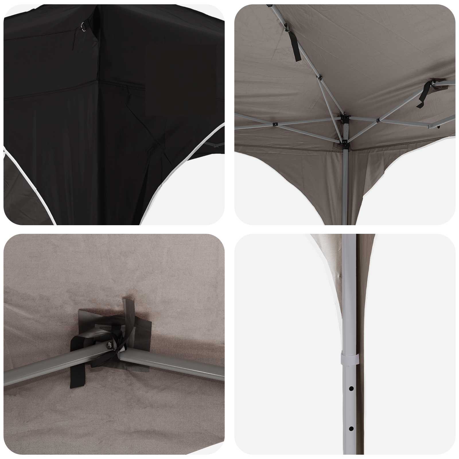 Pop-up Feesttent 192 x 192 x 245 cm Zwart image 11