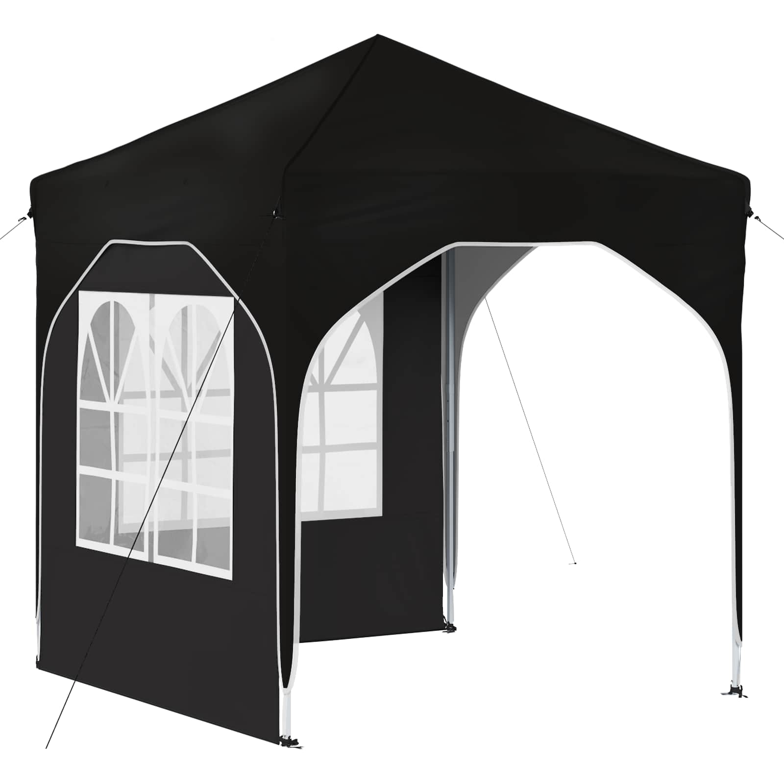 Pop-up Feesttent 192 x 192 x 245 cm Zwart image 2