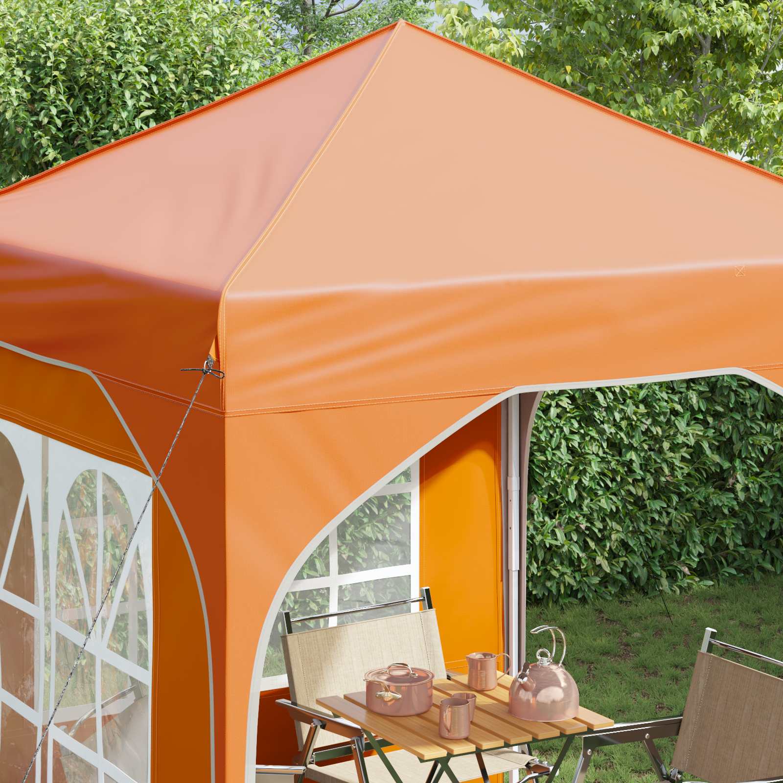 Pop-up Feesttent 192 x 192 x 245 cm Oranje image 4