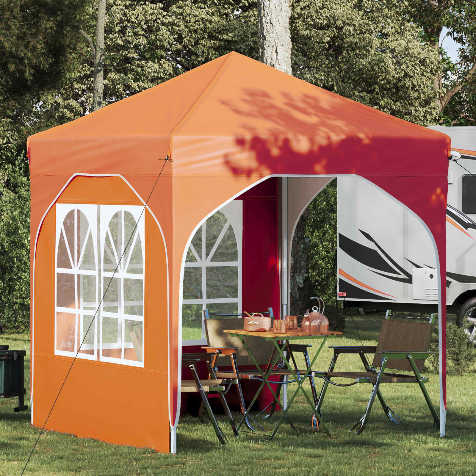 Pop-up Feesttent 192 x 192 x 245 cm Oranje image 1
