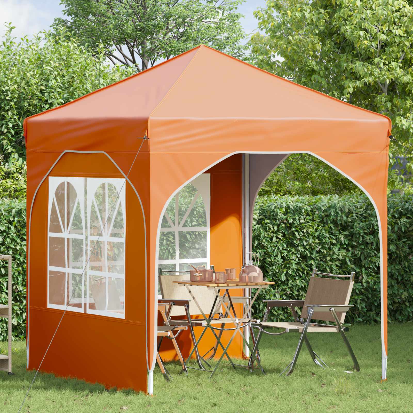 Pop-up Feesttent 192 x 192 x 245 cm Oranje image 3