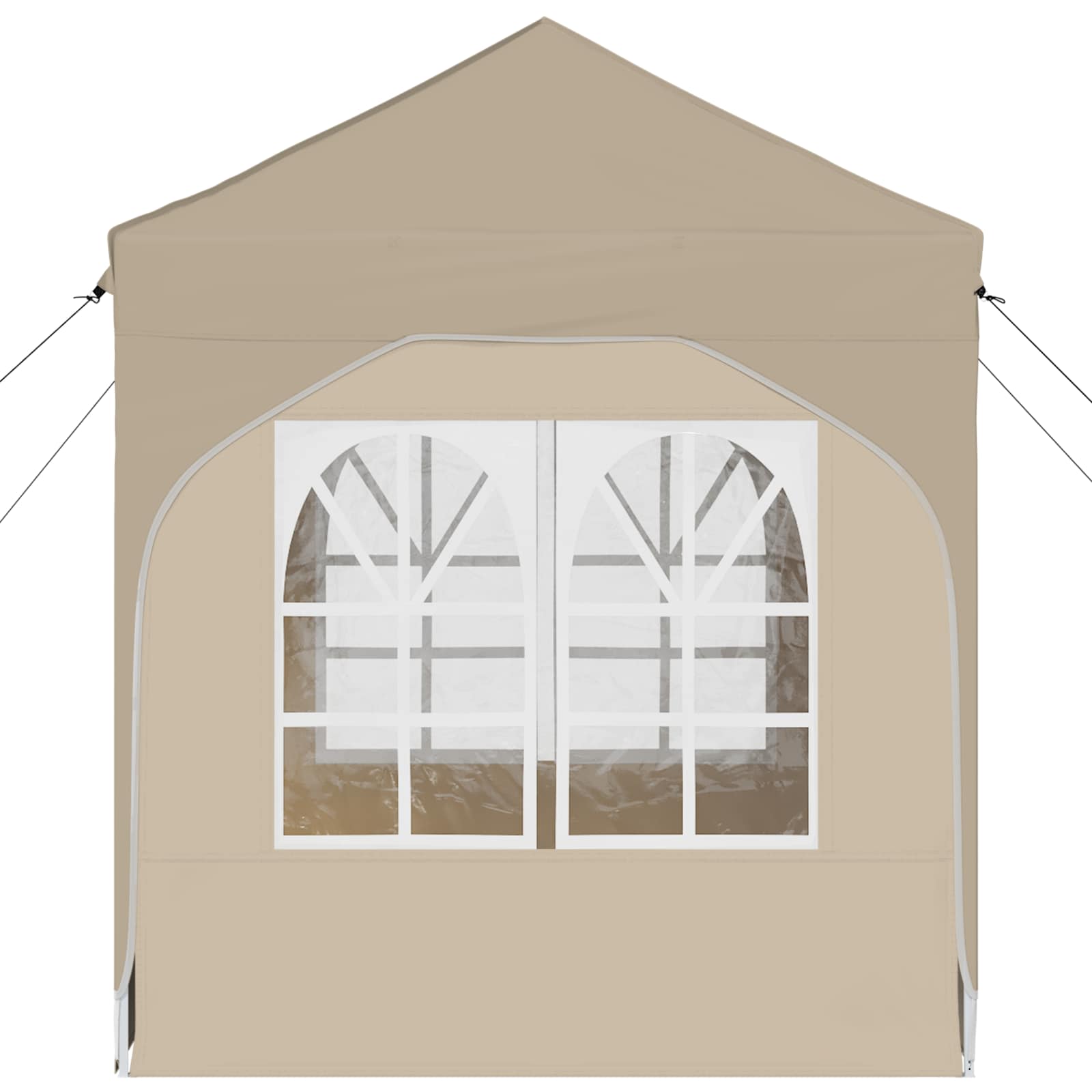 Pop-up Feesttent 192 x 192 x 245 cm Crèmekleurig image 8