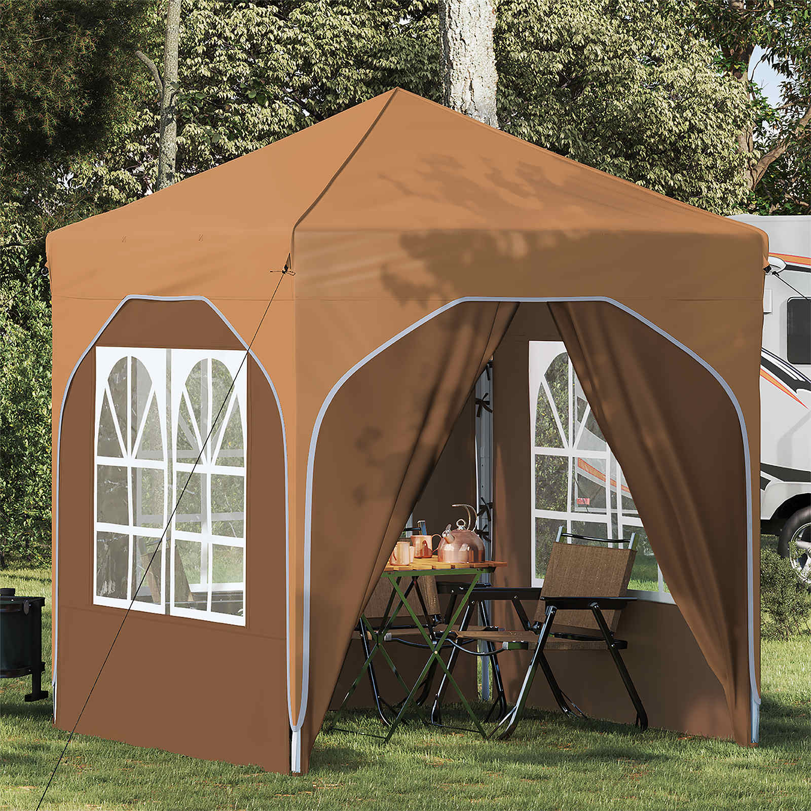 vidaXL Cort de Petrecere Pop-up 192 x 192 x 245 cm Bej