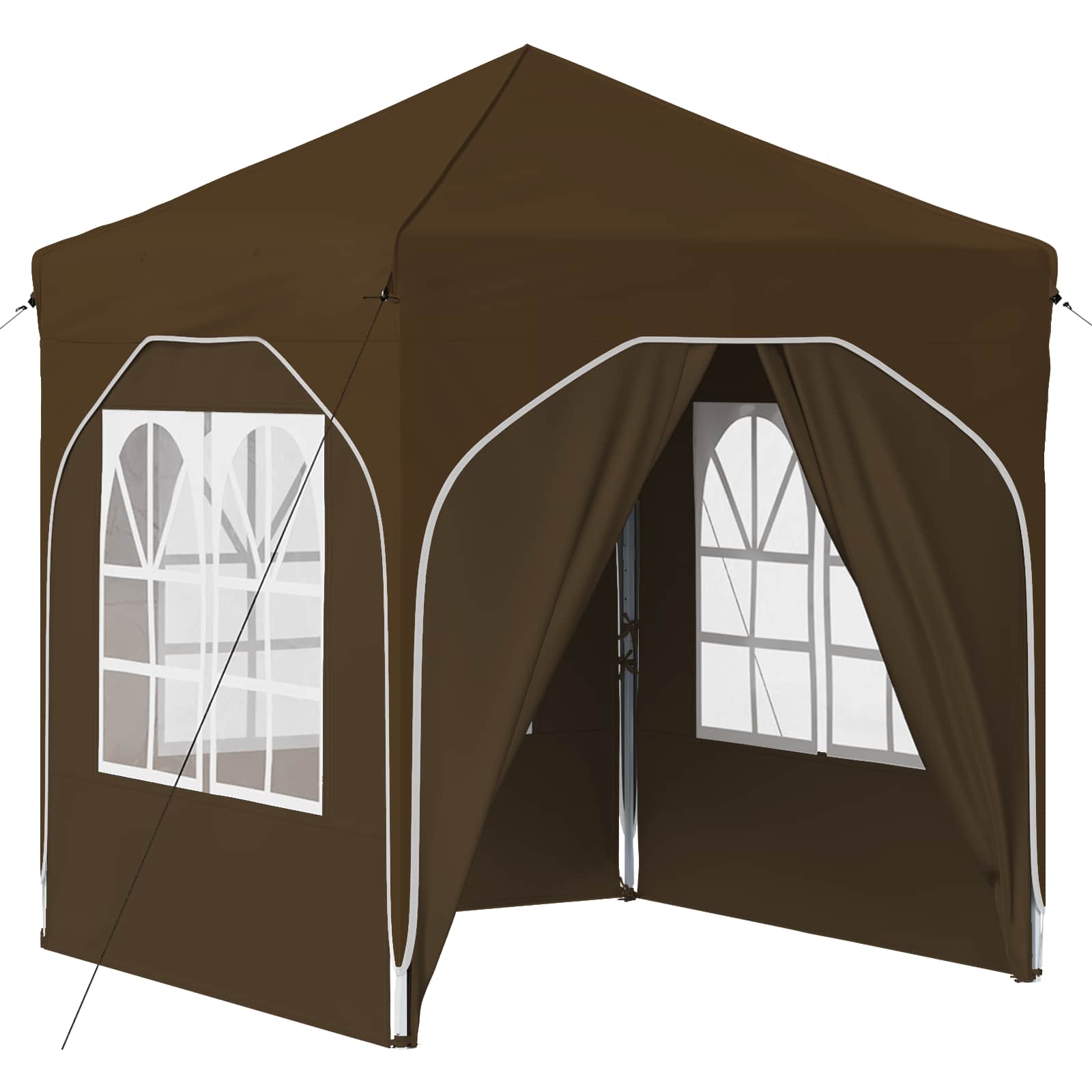 Pop-up Feesttent 192 x 192 x 245 cm Taupe image 2