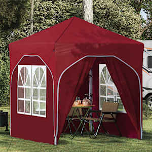 Zložljivi šotor za zabave 192 x 192 x 245 cm Burgundija