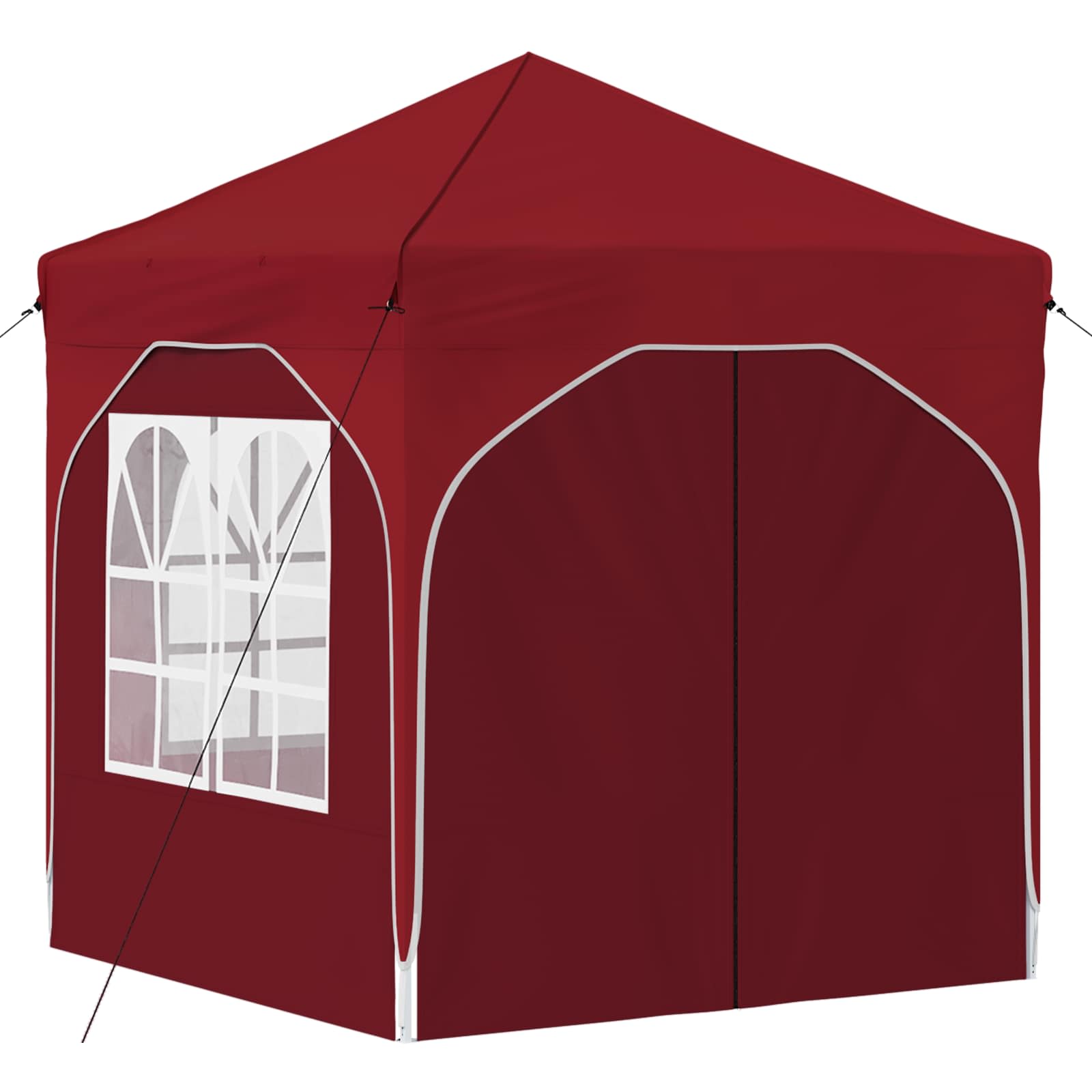 Pop-up Feesttent 192 x 192 x 245 cm Bordeauxrood image 5