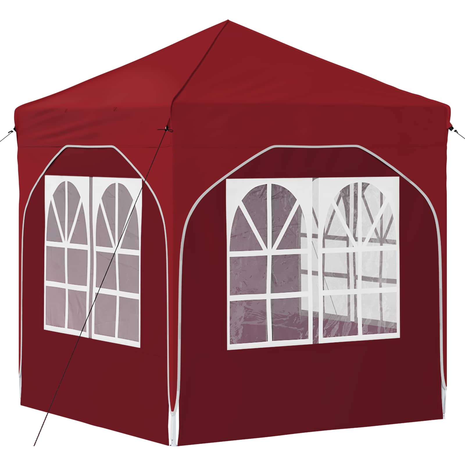 Pop-up Feesttent 192 x 192 x 245 cm Bordeauxrood image 9