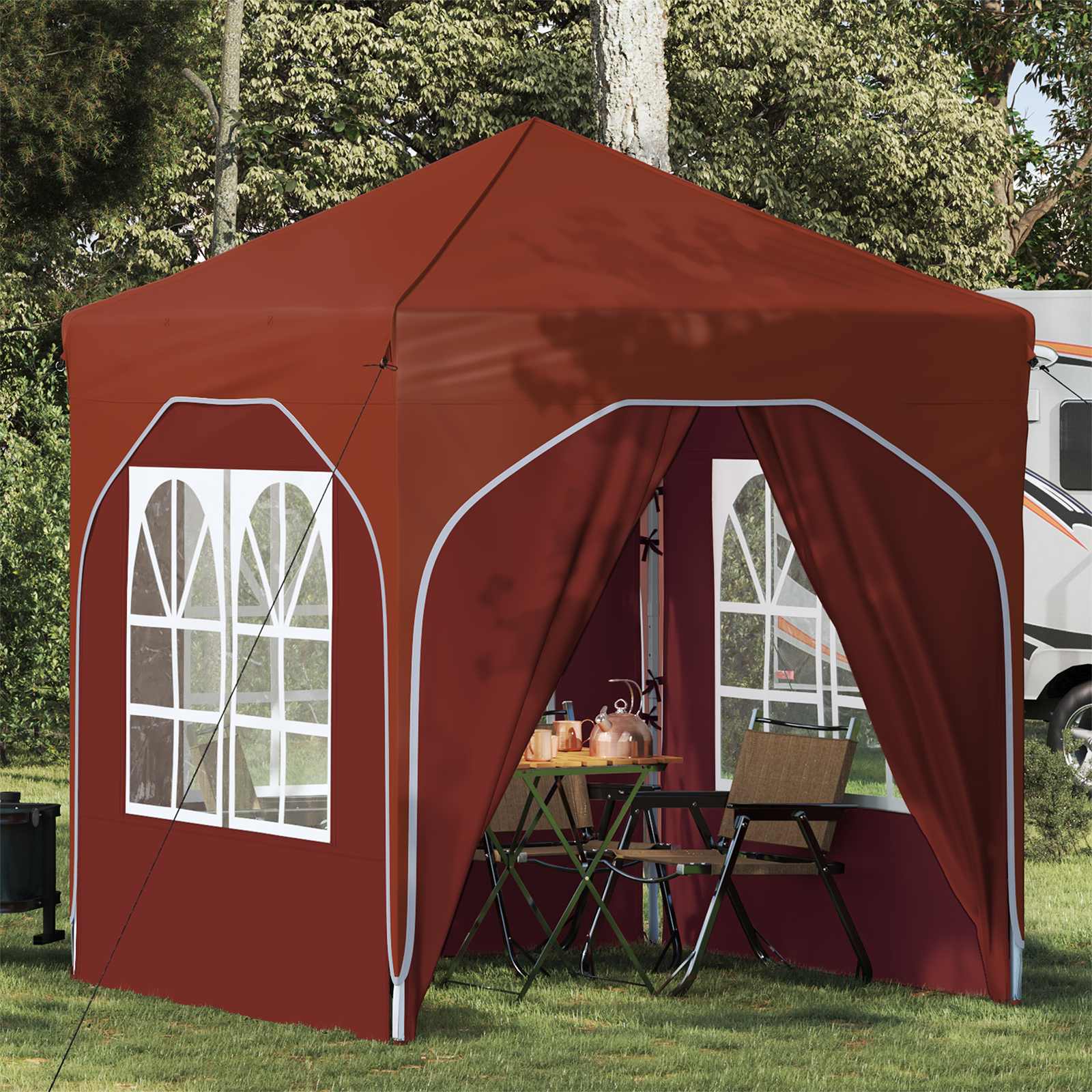 vidaXL Cort de Petrecere Pop-up 192 x 192 x 245 cm Terracota
