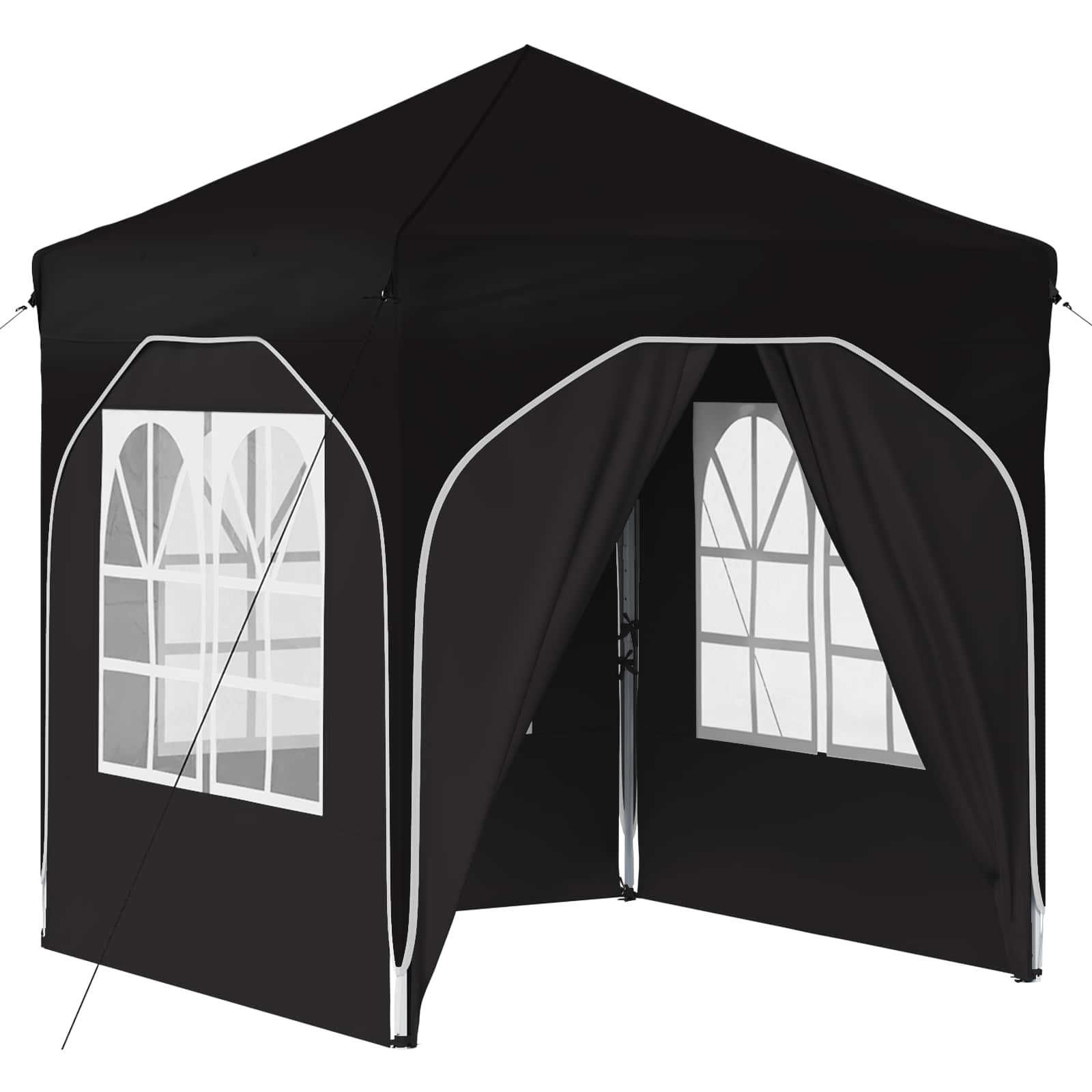 Pop-up Feesttent 192 x 192 x 245 cm Zwart image 2