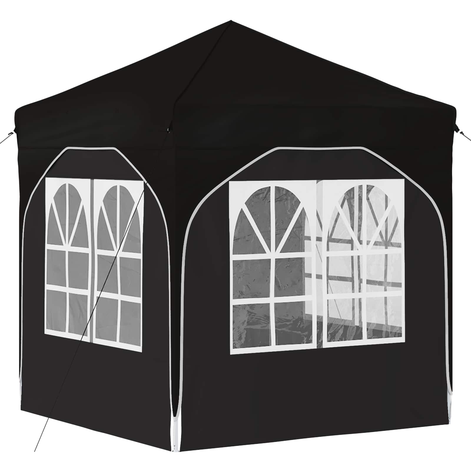 Pop-up Feesttent 192 x 192 x 245 cm Zwart image 9