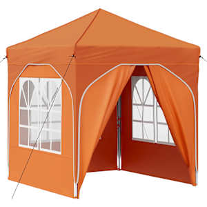 vidaXL &Uuml;hepuuline peotelk 192 x 192 x 245 cm Oranž