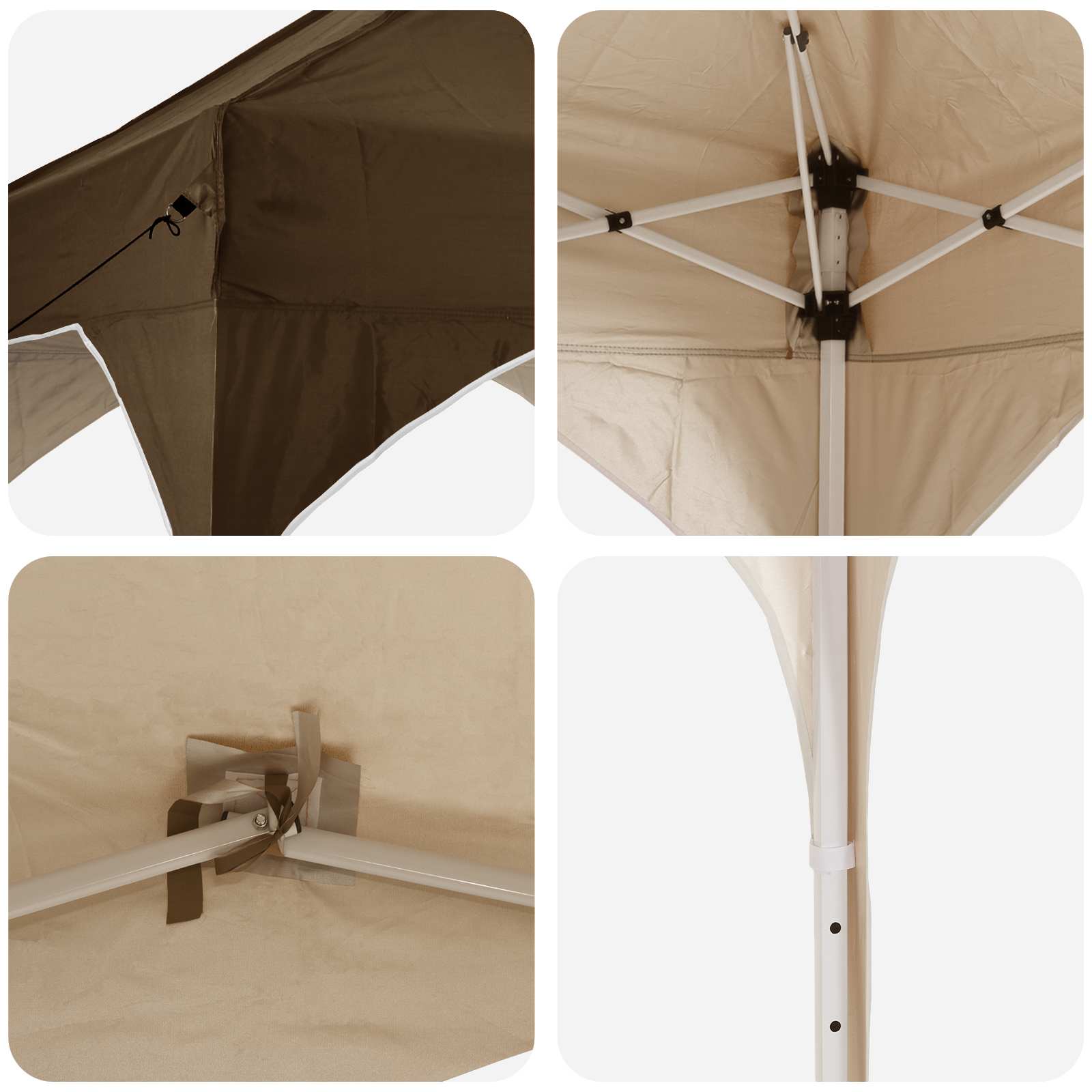 Pop-up Feesttent 290 x 290 x 245 cm Taupe image 9