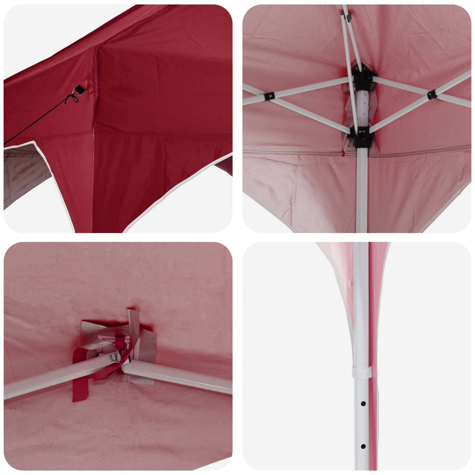 Pop-up Feesttent 290 x 290 x 245 cm Bordeauxrood image 9