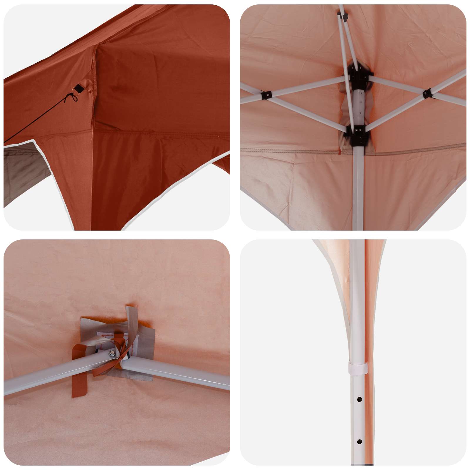 Pop-up Feesttent 290 x 290 x 245 cm Terracotta image 9