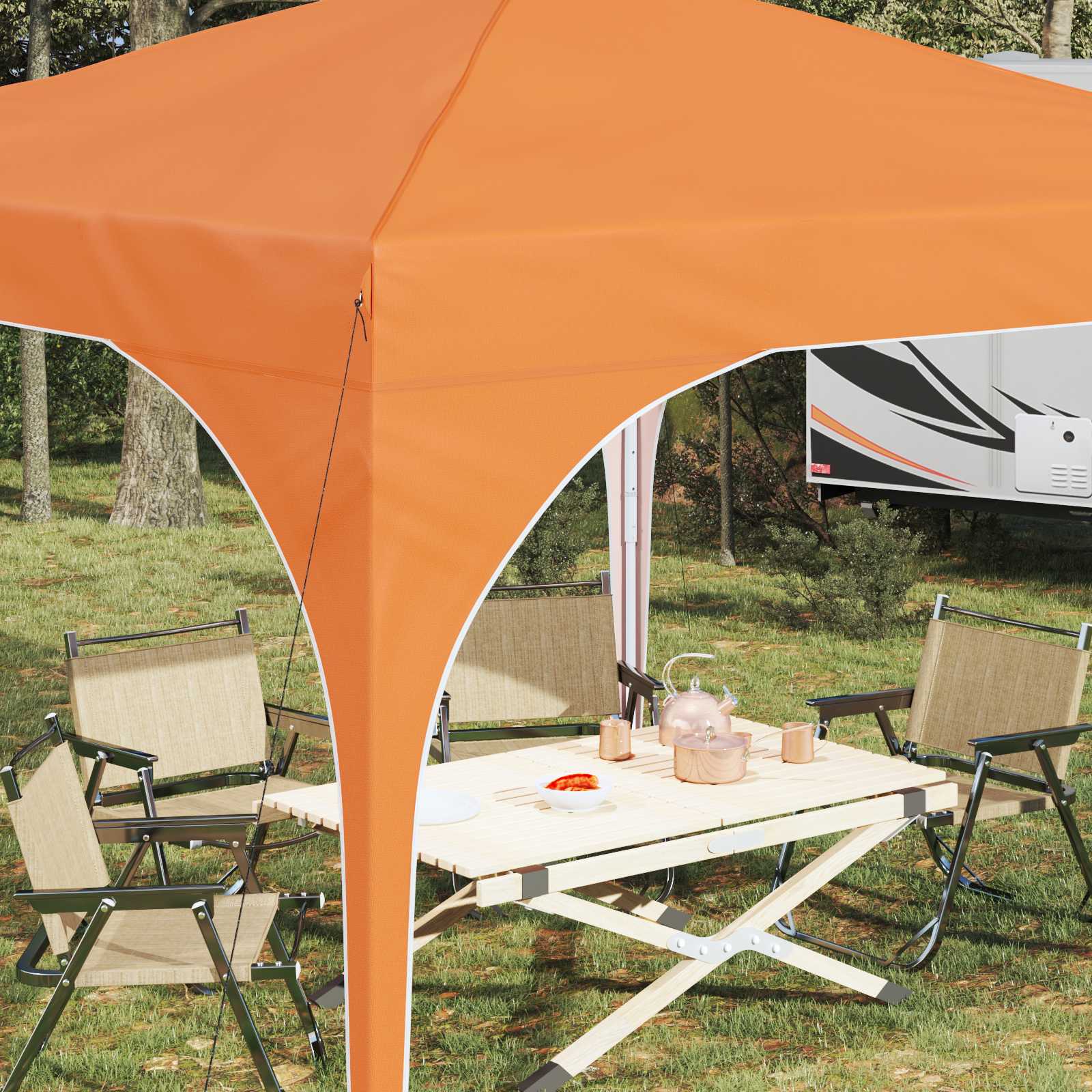 Pop-up Feesttent 290 x 290 x 245 cm Oranje image 4