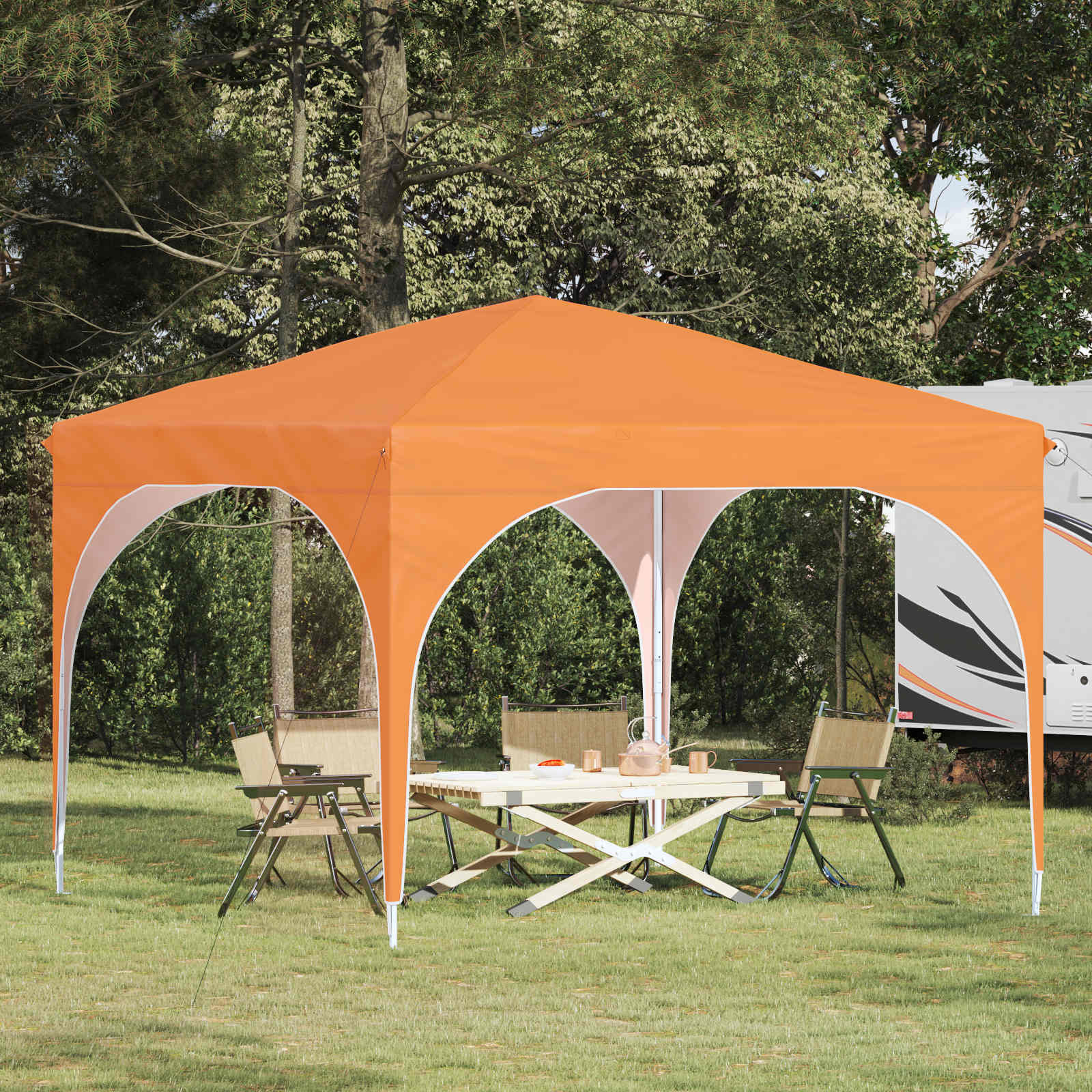 Pop-up Feesttent 290 x 290 x 245 cm Oranje image 1