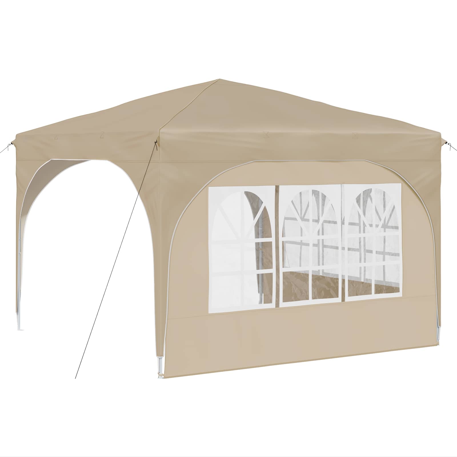 Pop-up Feesttent 290 x 290 x 245 cm Crèmekleurig image 8