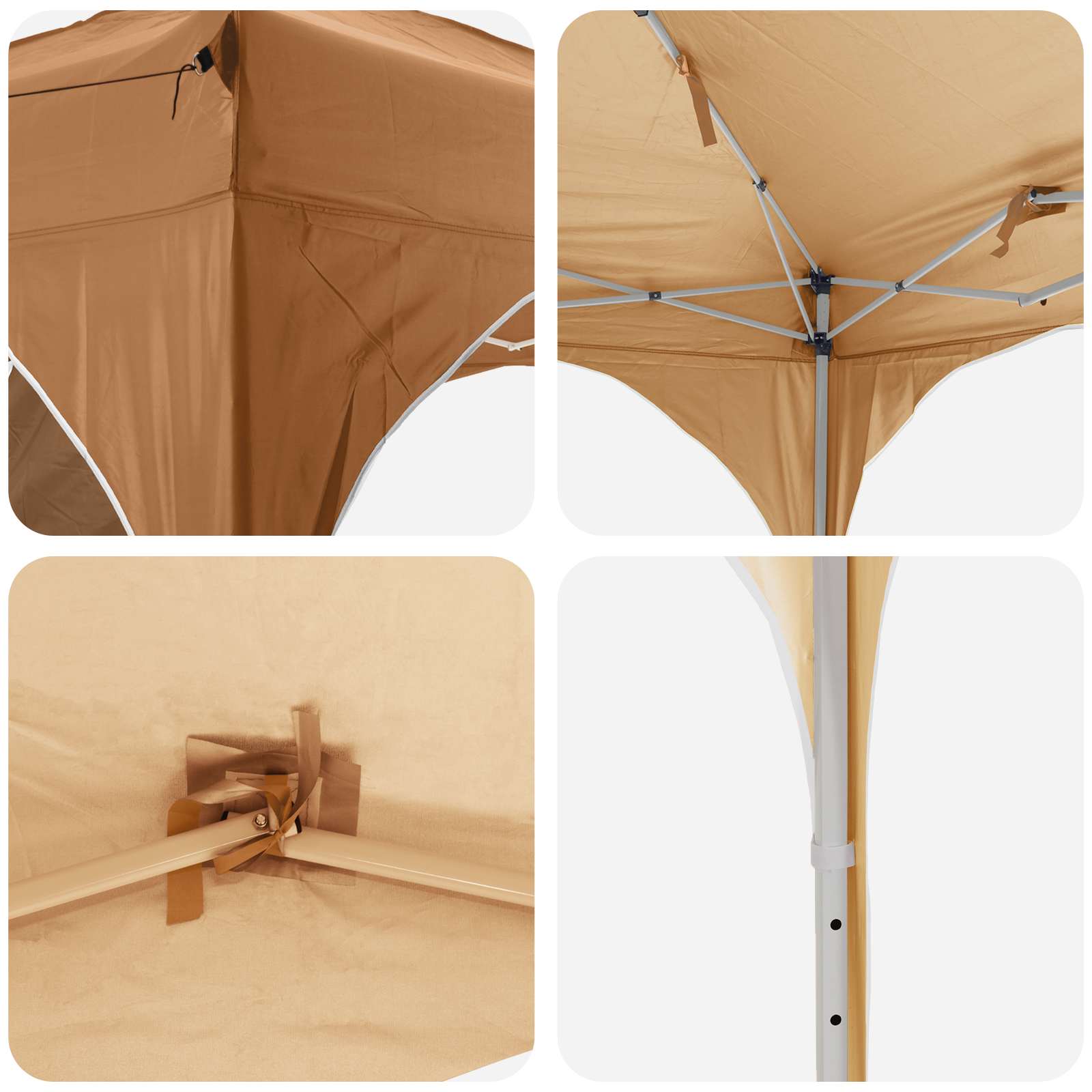 Pop-up Feesttent 290 x 290 x 245 cm Beige image 11