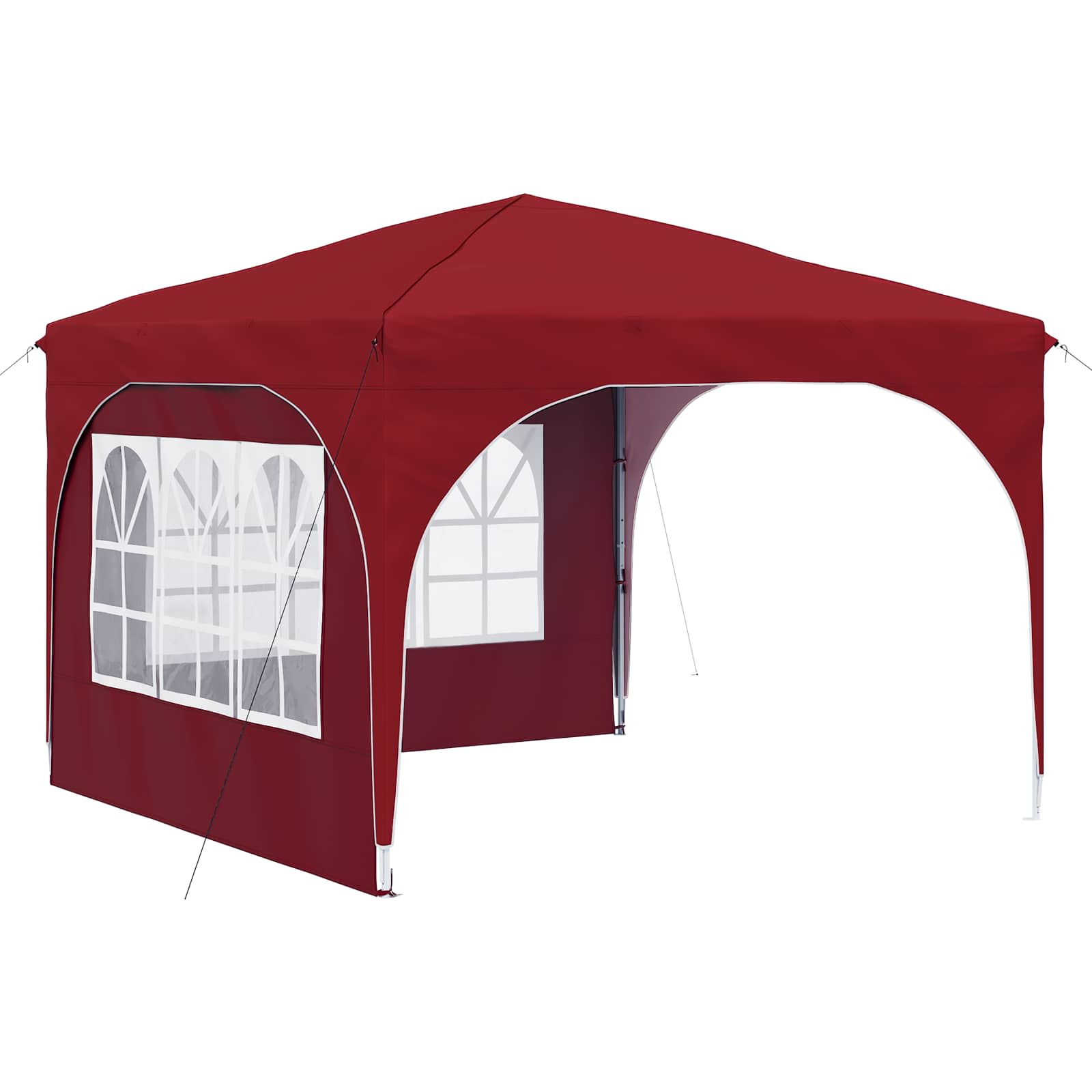 Pop-up Feesttent 290 x 290 x 245 cm Bordeauxrood image 2