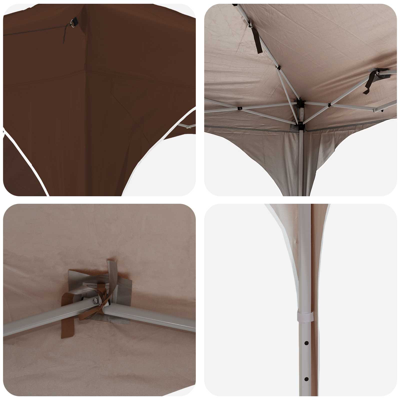 Pop-up Feesttent 290 x 290 x 245 cm Bruin image 11